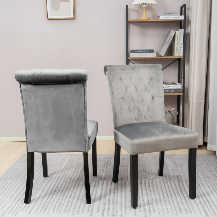 House of Hampton® Eftime Tufted Velvet Parsons Chair Wayfair